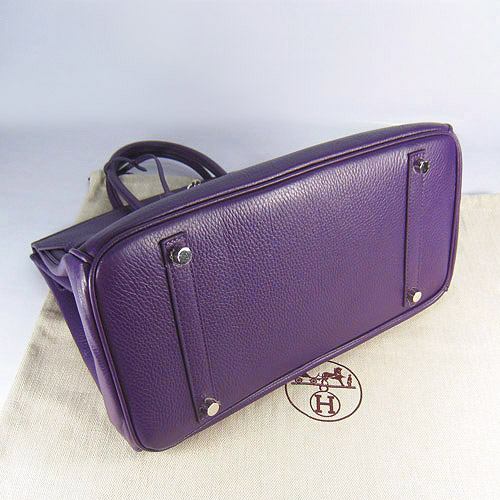 High Quality Fake Hermes Birkin 35CM Togo Leather Bag Purple 6089